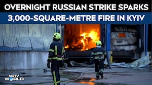 Ukraine War | Russian Overnight Airstrike Sparks 3,000-Square-Metre Fire At Building In Kyiv