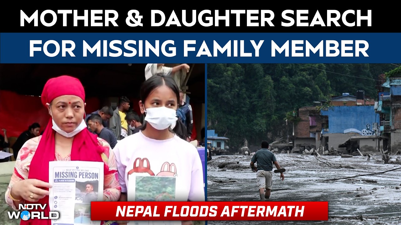 Mother & Daughter Search For Their Missing Family Member Days After Nepal Floods