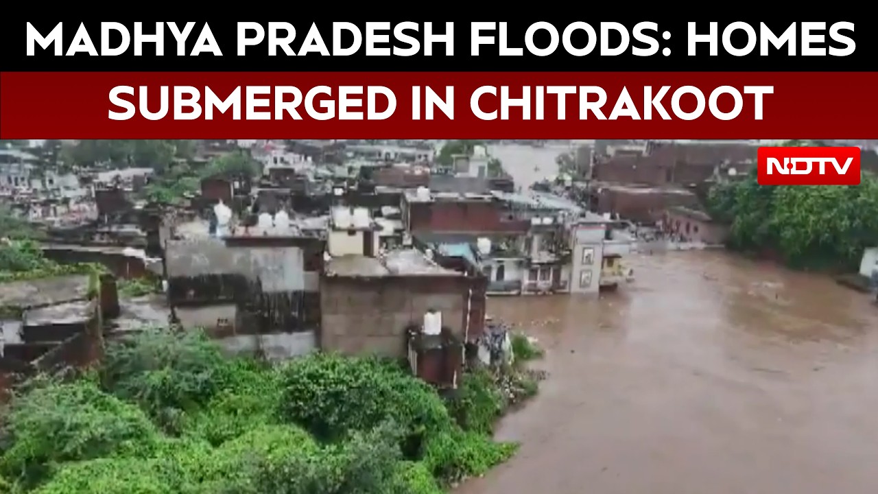 Madhya Pradesh Floods | Chitrakoot Floods: Rising Mandakini Leaves Homes Underwater, Roads Cut Off