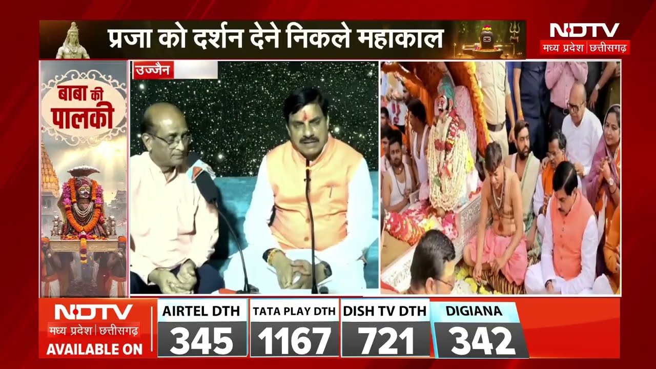 महाकाल की सवारी में सीएम मोहन हुए शामिल