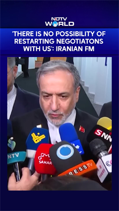 'There Is No Possibility Of Restarting Negotiations With US': Iranian FM Abbas Araghchi