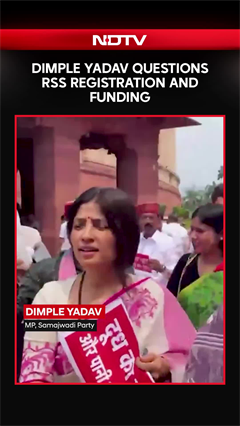 Video: Dimple Yadav Questions RSS Registration, Funding Amid FCRA Bill Debate