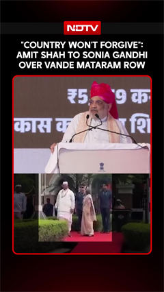 Amit Shah Speech | "Country Won't Forgive": Amit Shah To Sonia Gandhi Over Vande Mataram Row