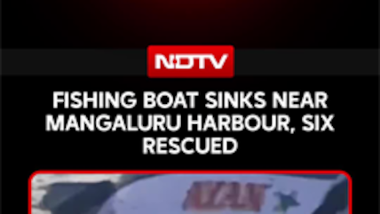 Karnataka News | Fishing Boat Sinks Near Mangaluru Harbour, Six Rescued