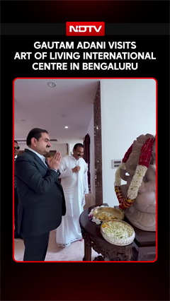 Gautam Adani Visits Art of Living International Centre in Bengaluru
