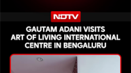 Gautam Adani Visits Art of Living International Centre in Bengaluru