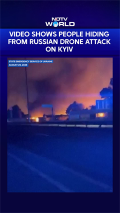 Russia-Ukraine War: Terrifying Video Shows People Hiding From Russian Drone Attack On Kyiv