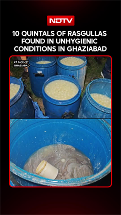 Ghaziabad Food | 10 Quintals of Rasgullas Found in Unhygienic Conditions in Ghaziabad