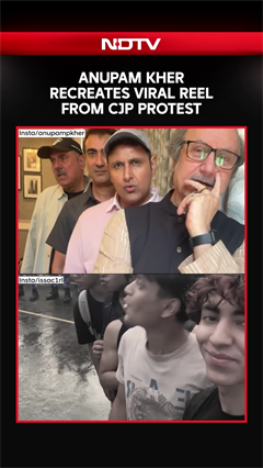 Anupam Kher Recreates Viral Reel From CJP Protest