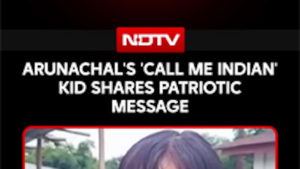 Arunachal 'Call Me An Indian' Kid Tinkle's New Patriotic Message