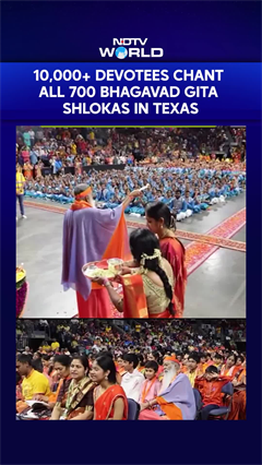 Over 10,000 Devotees Recite All 700 Bhagavad Gita Shlokas In Texas, USA