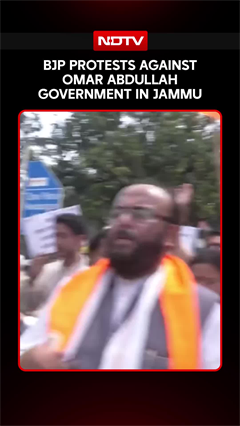 BJP Holds Massive Protest Against Omar Abdullah Government In Jammu