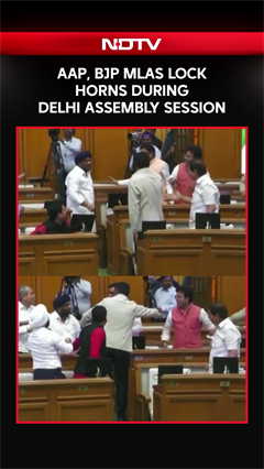 Tensions Rise In Delhi Assembly As AAP&rsquo;s Kuldeep Kumar, BJP&rsquo;s Ravi Negi Clash