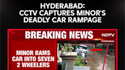 Hyderabad CCTV Horror: 17-Year-Old Behind Wheel Crashes Into Bikes, Two Injured