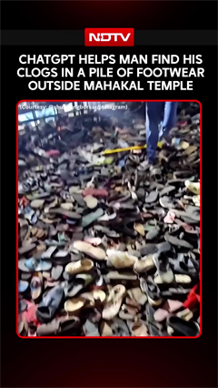 Video: ChatGPT Helps Man Find His Clogs In Footwear Pile Outside Ujjain’s Mahakal Temple