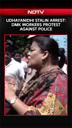 DMK Workers Gather Outside Udhayanidhi Stalin&rsquo;s Residence Amid Police Presence