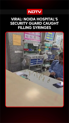Noida Hospital Shock: Security Guard Caught Filling Syringes With Medicine