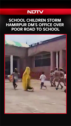 Video: School Children Storm Hamirpur DM's Office Over Poor Road To School