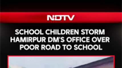 School Children Storm Hamirpur DM's Office Over Poor Road To School