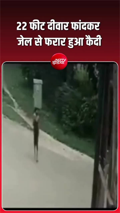 Video: 22 फीट ऊंची जेल की दीवार फांदकर फरार हुआ कैदी, CCTV में कैद हुई पूरी करतूत
