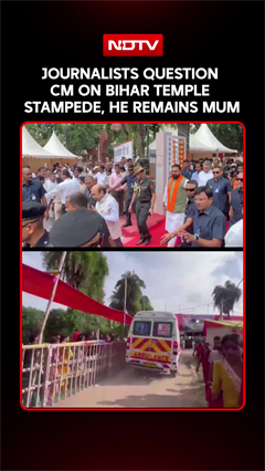 Journalists Question CM On Bihar Temple Stampede, He Remains Mum