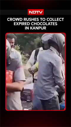 Uttar Pradesh News | Expired Chocolates Dumped In Kanpur, Crowd Scrambles To Collect Them