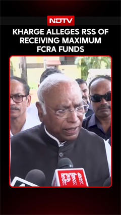 Video: Mallikarjun Kharge Alleges RSS Received Highest FCRA Funds, Sparks Fresh Political Clash