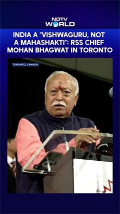 Video: RSS Chief In Toronto | Mohan Bhagwat In Toronto: ‘Bharat Should Be Vishwa Guru, Not Superpower’