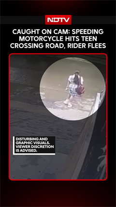 Caught On Camera: Speeding Motorcycle Hits Teen Crossing Road, Rider Flees