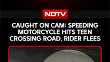 Caught On Camera: Speeding Motorcycle Hits Teen Crossing Road, Rider Flees