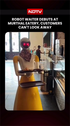 Robot Waiter Debuts At Murthal Eatery, Customers Can't Look Away