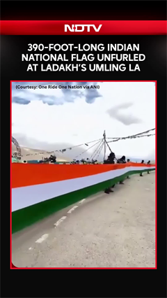 Indian Flag Unfurled At Ladakh&rsquo;s Umling La As Part Of One Ride One Nation&rsquo;s &ldquo;Mission Tricolour&rdquo;
