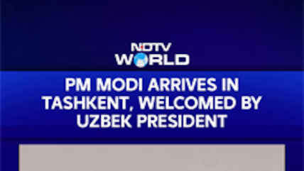 PM Modi Arrives In Tashkent, Welcomed By Uzbek President