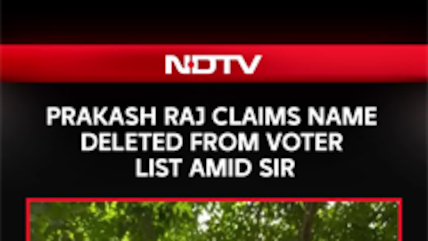 "Joke's Nice, Game On": Prakash Raj Claims Name Deleted From Voter List Amid SIR