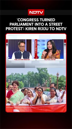 Kiren Rijiju Slams Congress: 'Turned Parliament Into A Street Protest'