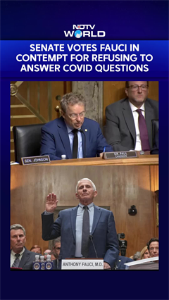 Senate Votes Fauci In Contempt For Refusing To Answer Covid Questions