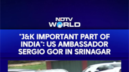 "J&K Important Part Of India": US Ambassador Sergio Gor In Srinagar