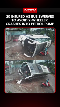 Kerala Bus Accident: 20 Injured As Bus Crashes Into Petrol Pump While Avoiding 2-Wheeler