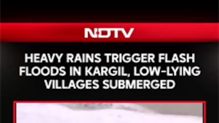 Jammu & Kashmir Floods | Heavy Rains Trigger Flash Floods In Kargil, Low-Lying Villages Submerged
