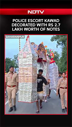 Kawad Decorated With Rs 2.7Lakh Worth Of Notes Escorted By Police In Saharanpur