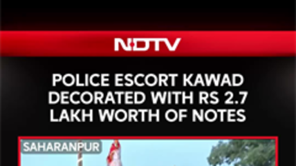 Kawad Decorated With Rs 2.7Lakh Worth Of Notes Escorted By Police In Saharanpur