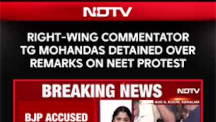 Right-Wing Commentator T G Mohandas Detained Over Remarks On NEET Protest