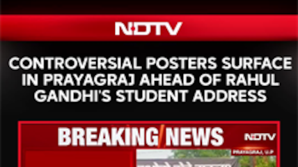 Controversial Posters Surface In Prayagraj Ahead of Rahul's Student Address