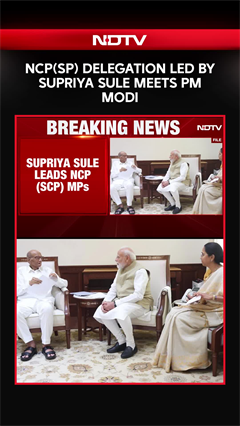 A NCP(SP) Delegation Led By Supriya Sule Meets PM Modi