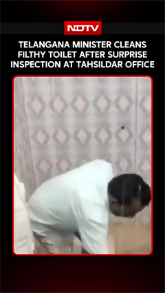 Telangana Minister Jupally Krishna Rao Cleans Filthy Toilets During Surprise Inspection