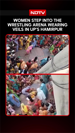 Video: Women Step Into The Wrestling Arena Wearing Veils To Celebrate Kajli Festival In UP's Hamirpur