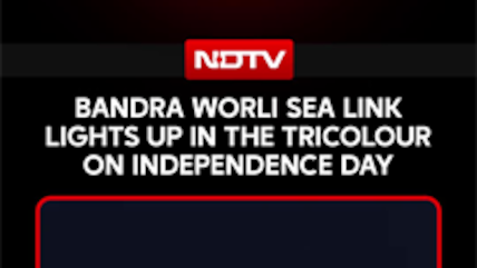 Mumbai's Bandra-Worli Sea Link Lights Up In The Tricolour On Independence Day