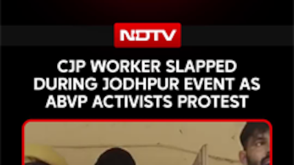 CJP Worker Slapped During Jodhpur Event As ABVP Activists Protest