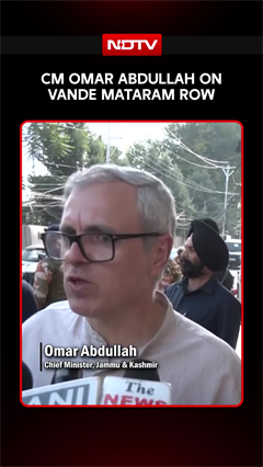 Video: CM Omar Abdullah On Vande Mataram Row