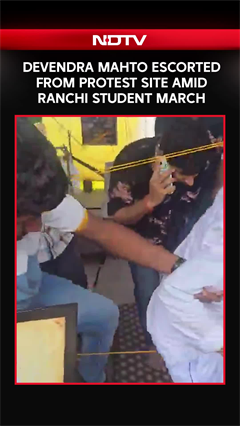 Devendra Nath Mahto Escorted From Protest Site Amid Ranchi Student March